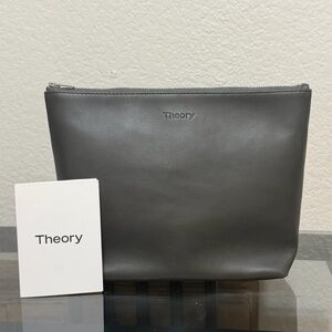 Theory Unisex Leather Pouch NWT